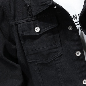 Vintage Acid Washed Denim Color Block <b>Jacket</b> Custom Cotton Quilted Satin Lining Plus Size Winter <b>Jacket</b> for Men - Product Image 5
