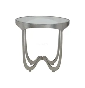 Juego de mesa de centro de metal dorado contemporáneo para mesa de comedor urbana, función extensible rectangular, muebles para el hogar de Zahid Exports - Product Image 2