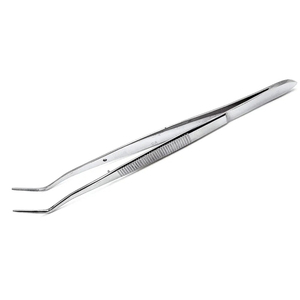 Pince manuelle chirurgicale dentaire en acier inoxydable, instruments de diagnostic, pince à coton dentelée, forceps de pansement angulaire - Product Image 2