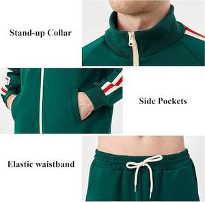 Ensemble de survêtement décontracté pour homme avec veste zippée et pantalon de jogging - Product Image 3