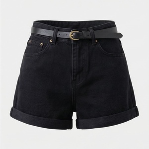 Custom Embroidered <b>Patches</b> Logo Raw Hem Cut Edge Denim <b>Shorts</b> Distressed Streetwear <b>Mens</b> Womens Fashion Clothes _1 - Product Image 1
