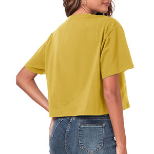 Haut court ample tendance pour femme, manches courtes, style streetwear décontracté, en coton doux et léger, idéal pour l'été - Product Image 2