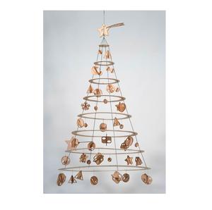 Tôle Nouveau design or Arbres de Noël suspendus pour la maison en Inde Obtenez une décoration de Noël au meilleur prix en bois - Product Image 1