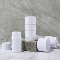 Tube cosmétique vide personnalisé à remplissage par le bas, 15g-75g, blanc, pour déodorant, baume, stick, sérum de soin de la peau