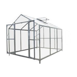 Serra Tradizionale 3x2,4m con Tetto in Policarbonato Trasparente a Doppia Parete e Telaio in Acciaio Zincato - Product Image 6