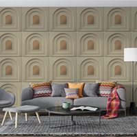 MOI Promotion Panneau Mural 3D en PVC Effet Miroir, Imperméable et Anti-humidité, Motif Géométrique, pour Salon et Décoration Intérieure