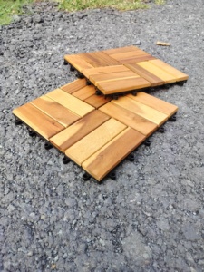 Azulejos impermeables antideslizantes de madera de acacia de 300x300mm para terraza, patio, balcón, piscina, jardín para piscinas - Product Image 2