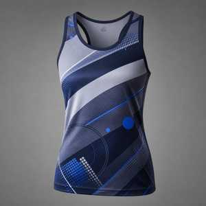 Polyester <b>Knitted</b> Blank Sublimation Front <b>Women's</b> Solid Color Quick Dry Breathable Sporty Casual Gym Workout <b>Tank</b> <b>Top</b> OEM/ODM - Product Image 3