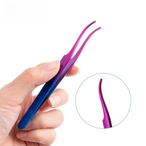 Royal Tweezers Customized Logo High Quality Precision Anti-Static <b>Pointed</b> Stainless Steel Eyelash Tweezers Wholesale <b>Light</b> - Product Image 5