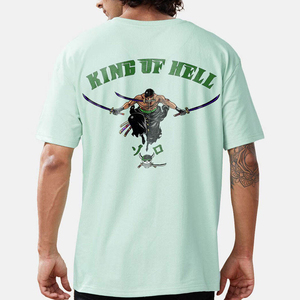 Drop Shoulder Men's Oversized Cotton T-Shirt Blank Short Sleeve Crew Neck Printed Streetwear <b>Tee</b> for Casual Wear <b>Vintage</b> Wash - Product Image 2