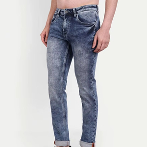 Men's Jeans Denim Pants Slim Fit Long Comfortable Solid Color Men Denim Pants with Pockets Wholesale Custom Design jeans - Product Image 3