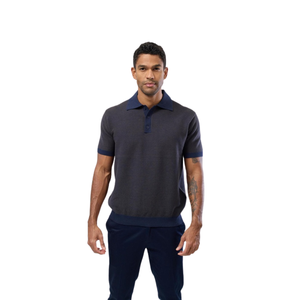 Polo de Punto a Rayas para Hombre, Manga Corta, Algodón Premium, Cuello en Contraste, Corte Ajustado, Estilo Casual Elegante, Ropa de Verano, Venta al Por Mayor - Product Image 5