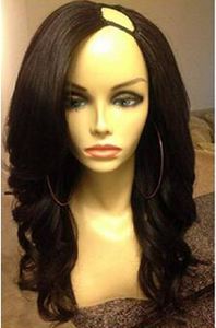 Premium Brand Everyday Fashion Luxury <b>U</b> <b>Part</b> Brazilian Remy Hair <b>Wig</b> Machine Double Weft Breathable Feel Elegant Styling Perm - Product Image 2