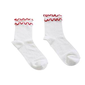 Spring Summer Crew <b>Socks</b> Wholesale for Women Cute Double Ruffle Lace Cotton Style Casual Girls Korean <b>Socks</b> Custom ODM - Product Image 2