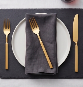 Premium <b>Gold</b> <b>Cutlery</b> Set With Curved Handle Look Elegant Stainless Steel Tableware For Home Restaurant And Event Dining - Product Image 5