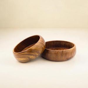 Medium Customized Size <b>Disposable</b> Classic Salad Bowl <b>Platter</b> Handmade India Crescent Crafts Top Selling Wood Soup Party Use - Product Image 4