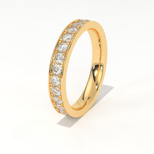 Anillo de Lujo Aarinya Eternity Band Infinite Brilliance Apilable de Oro de 14K con Diamantes Cultivados en Laboratorio Certificados por IGI en Canal - Product Image 5