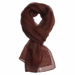 New Custom Logo Private Label Premium Quality High Quality Cotton <b>Canvas</b> Solid Pattern Breathable Lace Scarf for Women - Product Image 5