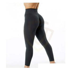 Leggings de Yoga para Mujer, Diseño Nuevo, Colores Sólidos, Sin Costuras, Secado Rápido, Elásticos, para Entrenamiento - Product Image 3