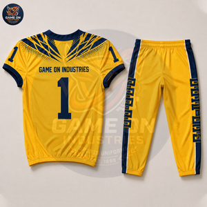 Wholesale Rate Manufacturer Supplier Polyester Team Practice Training Sportswear High Quality Custom American Football Uniform - Product Image 4