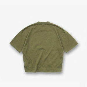 เสื้อยืดคอตตอนถักนิตติ้งทรงโอเวอร์ไซส์พรีเมียม น้ำหนักเบา พิมพ์ลายพัฟฟ์ แขนสั้น ไหล่ตก สไตล์วินเทจ  แบบเปล่า รับผลิตแบบ OEM ODM - Product Image 5