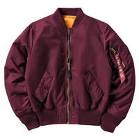 Blouson aviateur homme sur mesure de haute qualité, broderie de logo personnalisée, impression, blouson MA1 fin, tissu tissé imperméable, motif