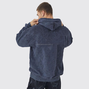 Custom French Fleece Acid Wash Pullover Hoodie High Quality <b>Vintage</b> <b>Oversized</b> Streetwear Men's OEM Design Winter <b>Sweatshirt</b> - Product Image 4