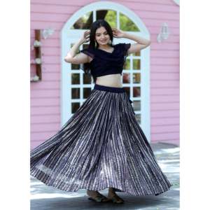 Lehenga Choli Noir de créateur - Product Image 4