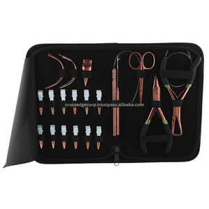 New Wholesale Hair Tool <b>Kit</b> with Micro Link <b>Beads</b> Remover Closer Plier Loop Tool 3 Extra Wires Sectioning Clips Made Steel Iron - Product Image 1