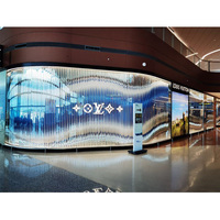 Pantalla de Video Flexible para Publicidad Digital, Pantalla de Cristal Adhesiva, Película Transparente LED para Vidrio