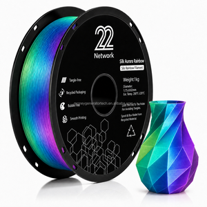 Filamento PLA de Seda, Efecto Arcoíris Aurora, 1.75mm, 1kg, Acabado Metálico Brillante, Filamento para Impresora 3D, Venta al Por Mayor - Product Image 1
