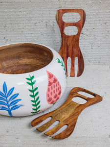 ชามไม้เคลือบเงา OpalGrain Artisan Bowl ระดับพรีเมียม สำหรับเสิร์ฟอาหารระดับกูร์เมต์ สลัด ผลไม้ ของว่าง และอาหารหรูหรา - Product Image 2