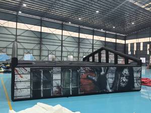 Maison hantée gonflable écologique de 8 m x 4 m pour Halloween, thème zombie pour adultes - Product Image 6