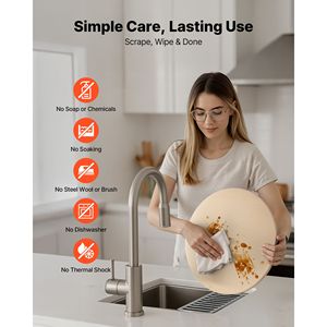 Pietra per Pizza in Cordierite da 15 Pollici, Resistente al Calore fino a 1450°F, con Paletta in Metallo e Utensili per Pizza, Confezione in Scatola - Product Image 5