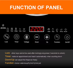 Oem 4400W đa chức năng BBQ Halogen hai HOB Thiết kế bền hồng ngoại nồi gốm - Product Image 3