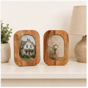 Wholesale Eco-Friendly Solid <b>Wood</b> Photo <b>Frame</b> Set Modern Farmhouse Rounded Rectangle <b>Picture</b> <b>Frames</b> for Tabletop and Wall Decor - Product Image 4