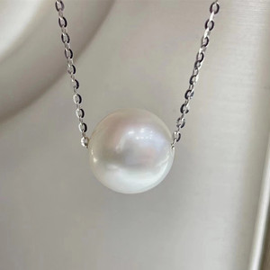 Collares de Lino de Agua Dulce de 7-8 mm de Redondez con Pequeñas Imperfecciones, Producto Refrescante - Product Image 3