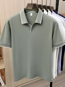 Men's Summer Short-Sleeved for Shirt Print Thin Style Fashionable Versatile Breathable 100% Cotton Anti-Wrinkle for Casual - Product Image 2