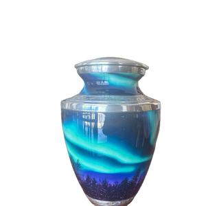 Aurora <b>Urn</b> for Adult Human Male and Female the Northern Lights <b>Urn</b> for Cremation <b>Urn</b> for Adult Human - Product Image 1