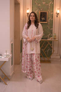 Salwar Kameez Negro con Bordado Floral para Mujer, Corte Holgado, Largo hasta el Suelo, Ropa Tradicional India/Pakistaní para Bodas, Modal y Algodón - Product Image 2