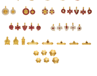 Charmes en or massif 22 carats |   Designs religieux traditionnels des temples indiens |   LISA JEWELLERS |   Tous les genres |   Certifié HALLMARK 916 |