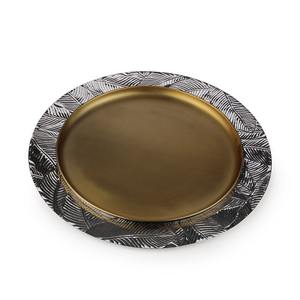 Assiette de service personnalisée en acier inoxydable peinte à la main, couleur or rose, écologique, pour fêtes, mariages, restaurants - Product Image 6