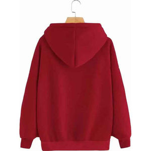 Custom Solid <b>Red</b> <b>Hoodie</b> Wholesale Plain Fleece Pullover with Kangaroo Pocket & Matching Drawstrings - Product Image 3