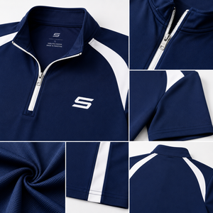 Camiseta Deportiva Personalizada de Béisbol con Cierre de Cremallera, para Entrenamiento en Equipo, con Tecnología de Absorción de Humedad - Product Image 3