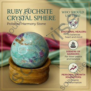 Sphère de pierre précieuse polie en rubis fuchsite naturel, forme circulaire, décoration Feng Shui pour la maison, boule artisanale sur support en bois - Product Image 6