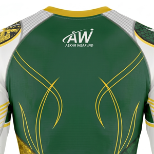เสื้อแรชการ์ดแขนยาวสำหรับผู้ชาย ยี่ห้อ Askar Wear ผ้าแห้งเร็ว ผสมสแปนเด็กซ์และโพลีเอสเตอร์ พิมพ์ลายโลโก้ด้านหน้า เหมาะสำหรับเล่นกีฬา - Product Image 4