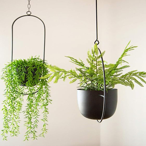 Black Metal Plant Hanger,Metal Wall and Ceiling Hanging Planter, Modern Planter, Mid Century Flower Pot Plant Holder Minimalist - Product Image 3