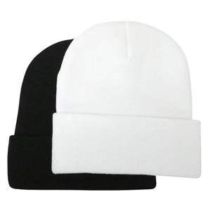Servicio OEM, Diseño Personalizado, Gorros Sublimados Elásticos con Puño, Tejido Acrílico/Algodón, Gorro de Invierno Cálido de Punto Acanalado, Lazos con Puntos - Product Image 3