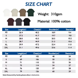 T-shirt pour homme 100% coton, col rond, uni, manches courtes, coupe classique, 310 g/m², t-shirt décontracté en tricot uni - Product Image 1