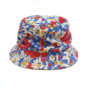 Sombrero de Pescador con Estampado Floral Vintage a Rayas, Personalizado, Unisex, de Algodón, para Verano, Playa, Viajes, al Aire Libre - Product Image 1